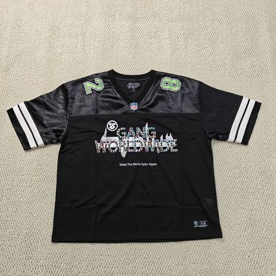 Logotipo de impresión de pantalla de piedra de rincón personalizado jersey de fútbol americano retro masculino jersey de rugby cortado de malla de alta calidad